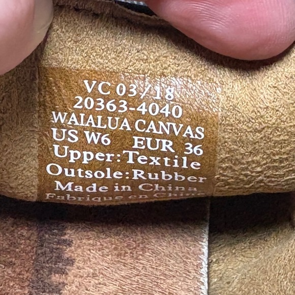 Olukai Waialua Canvas Slip-On Loafers Gray/Black Women's 6 - Picture 8 of 8